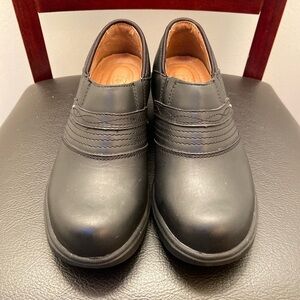 Ariat Work Steel Toe Safety Clog Women’s 6.5B Black Leather Slip Oil Resistant